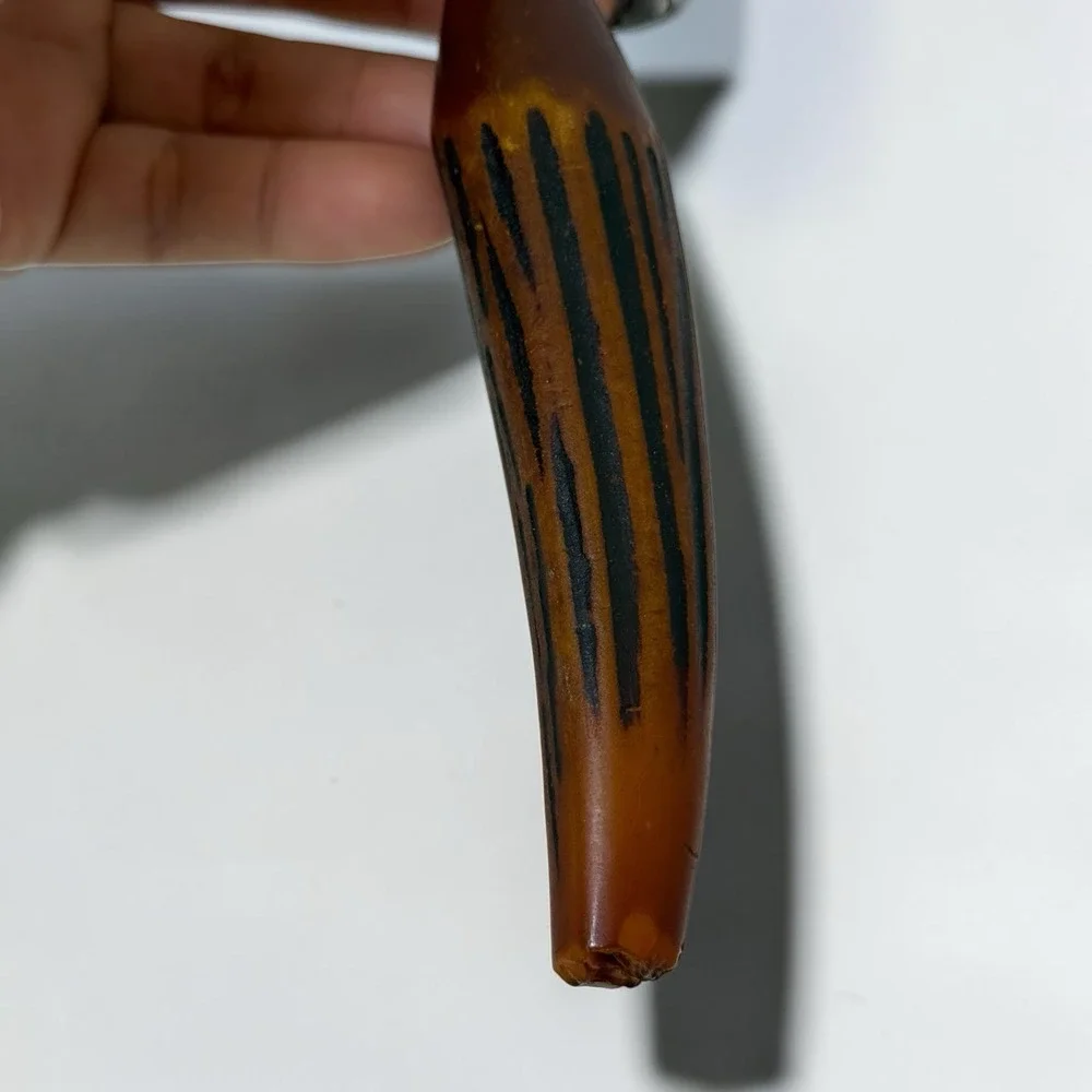 VTG Rodgers Sheffield England Stainless Steak Knife Faux Wood Handle 10.5